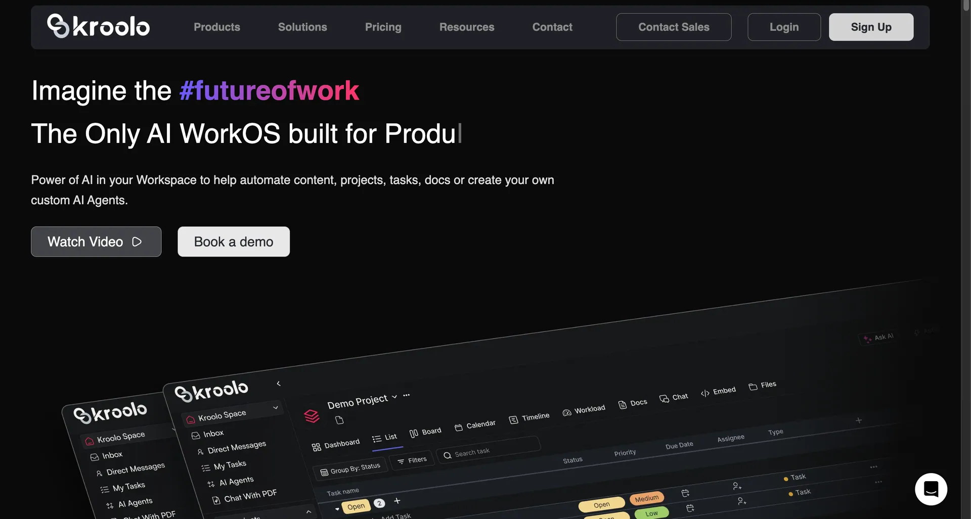 Kroolo Corp AI productivity platform website homepage developed by Lalit Jakhar